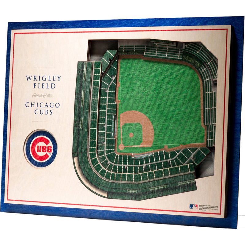 Chicago Cubs 17'' x 13'' 5-Layer 3D StadiumViews Wall ArtChicago Cubs 17'' x 13'' 5-Layer 3D StadiumViews Wall Art