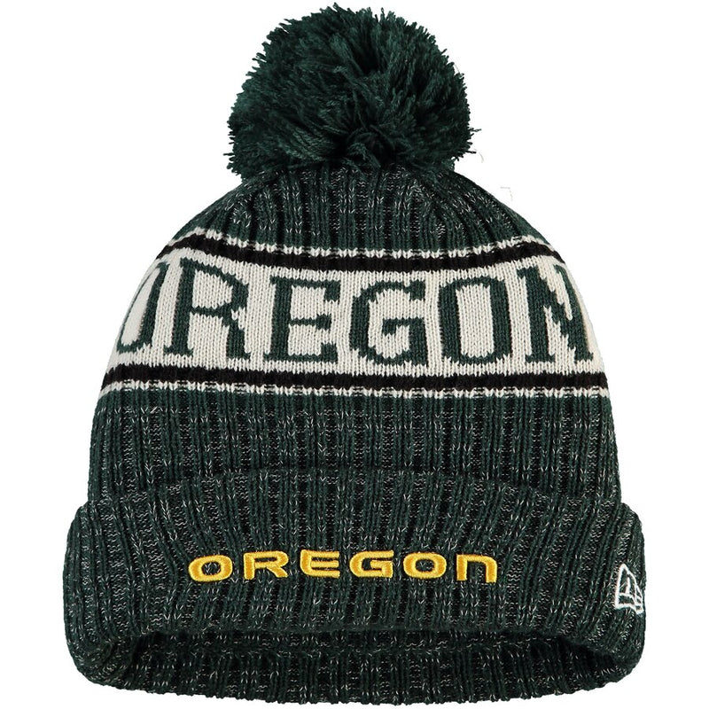 Green Oregon Ducks Sport Knit Hat with Pom