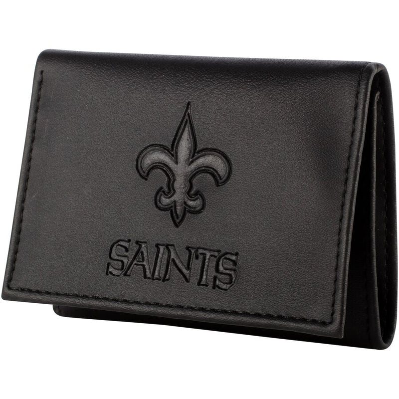 New Orleans Saints Black Hybrid Tri-Fold Wallet