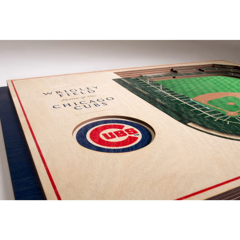 Chicago Cubs 17'' x 13'' 5-Layer 3D StadiumViews Wall Art