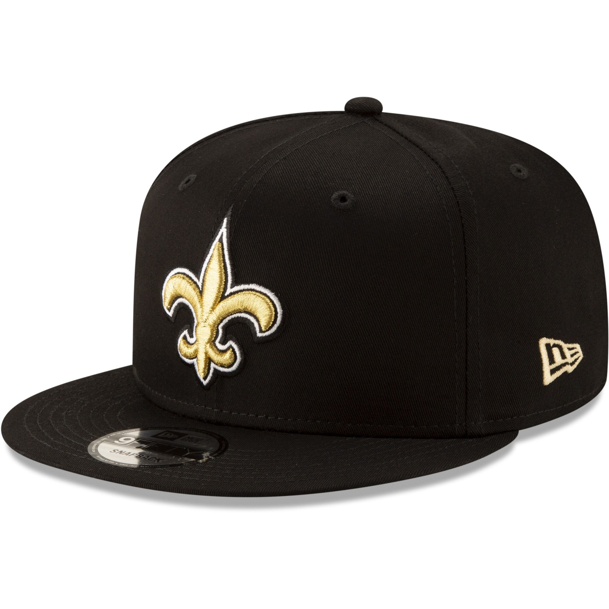 New Orleans Saints New Era Black Basic 9FIFTY Adjustable Snapback Hat