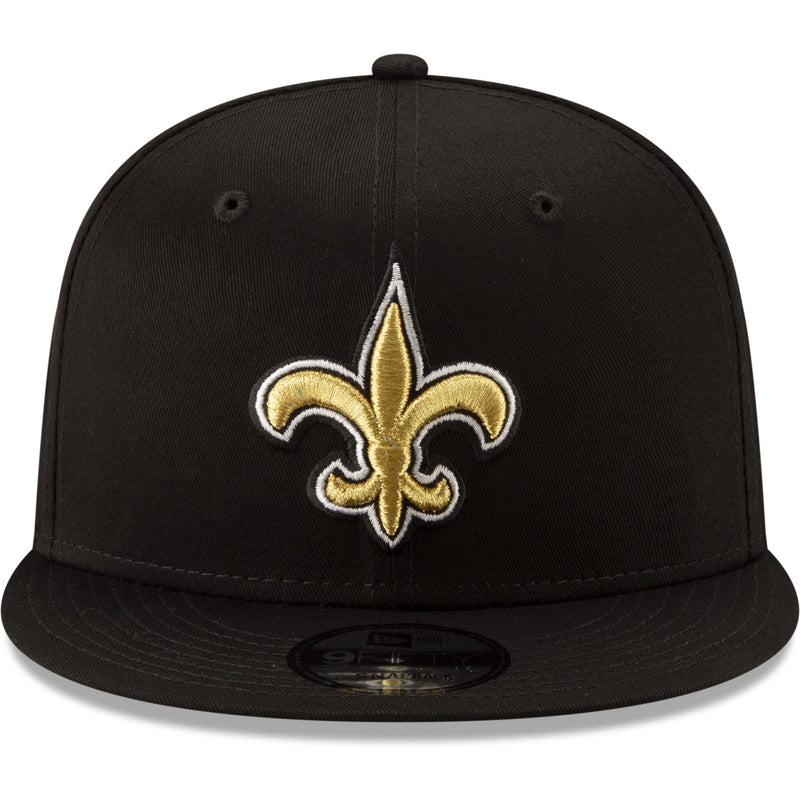 New Orleans Saints New Era Black Basic 9FIFTY Adjustable Snapback Hat