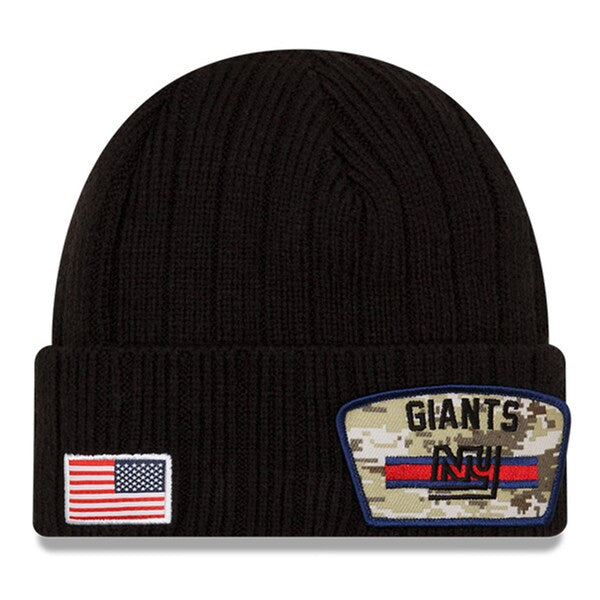 New York Giants - Salute to Service Black Knit Beanie, New Era