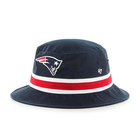 New England Patriot - Striped Bucket Bright Hat, 47 Brand