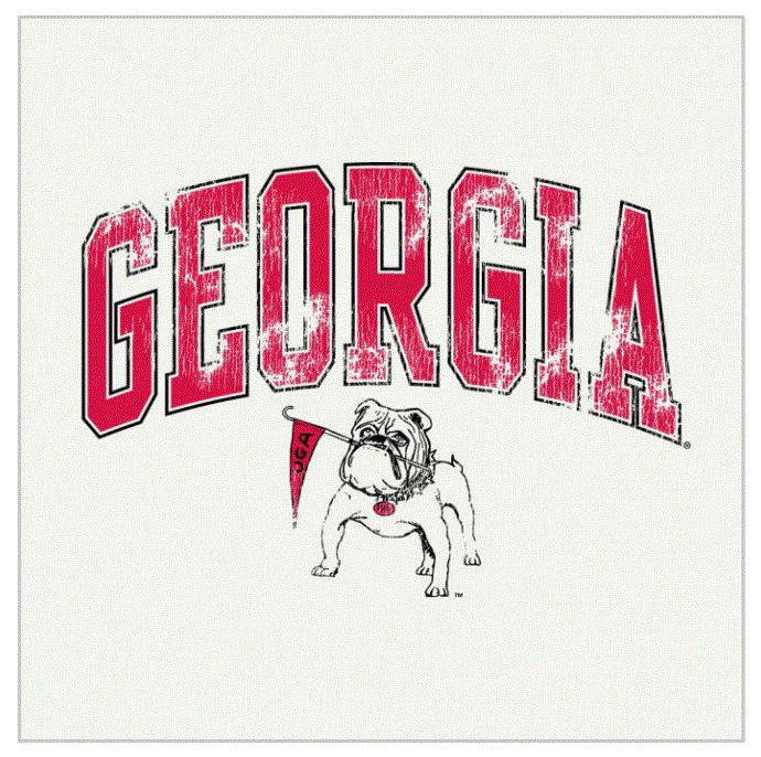 University of Georgia - Georgia Bulldogs Logo White T-Shirt