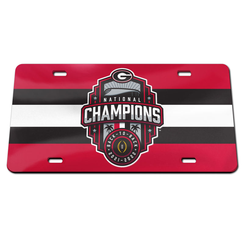 Georgia Bulldogs - National Champion 6" x 12" Acrylic License Plate