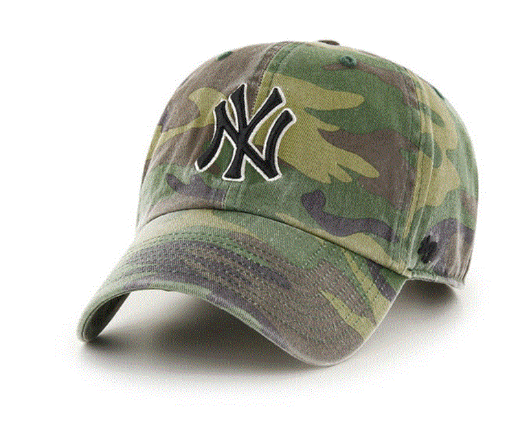 New York Yankees - Camo Camo Clean Up Hat, 47 Brand