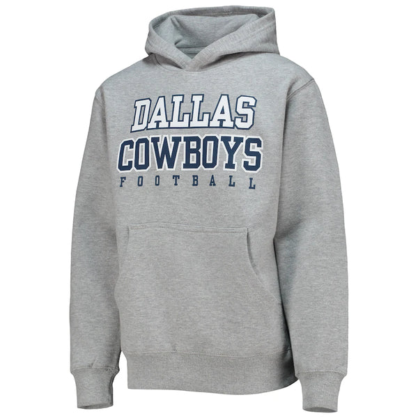 Dallas Cowboys Youth Playmaker Grey Pullover Hoodie